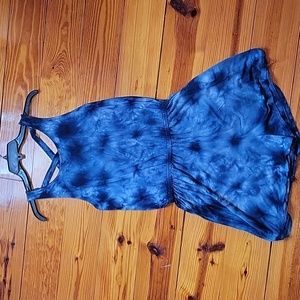 Womens' Blue Tie Dye Romper